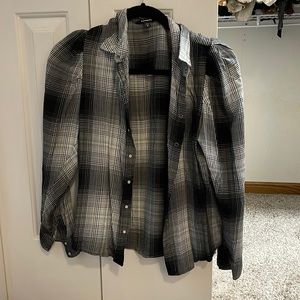 Plaid express blouse